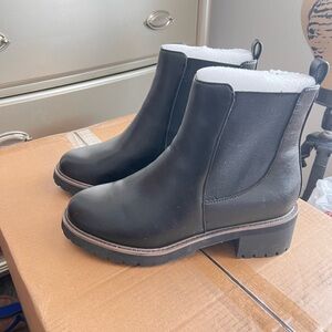Lane Bryant Sleek Black Ankle Moto boots